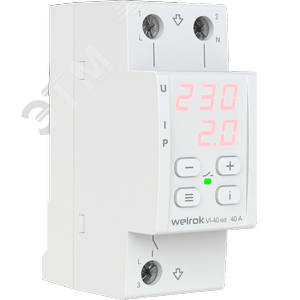 Реле напряжения c контролем тока Welrok VI-40 red