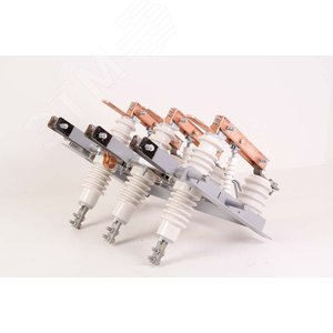 Разъединитель высоковольтный РВФЗ-10/630-II-II УХЛ2 фарфор в комплекте с приводами и вилками 