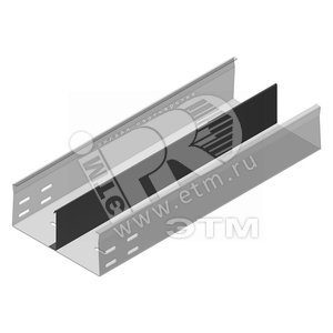 Промышленный напольный короб с вмонтированным разделителем, высота - 85 мм, ширина - 150 мм, длина - 3000 мм, толщина - 2 мм, кратность - 3м, HD - Оци