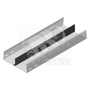 Промышленный напольный короб с вмонтированным разделителем, высота - 60 мм, ширина - 200 мм, длина - 3000 мм, толщина - 2 мм, кратность - 3м, HD - Оци