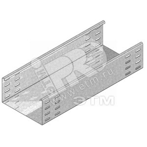 Кабельный лоток неперфорированный, высота - 110 мм, ширина - 100 мм, длина - 3000 мм, толщина - 1,25 мм, кратность - 3м, HD - Оцинкованная сталь (мето