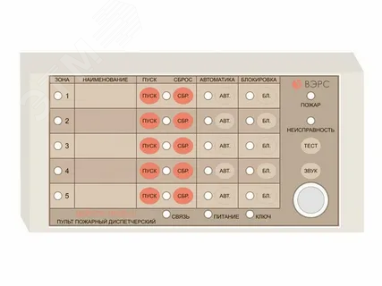 Блок мониторинга и контроля ВЭРС-БМК, внешняя выносная клавиатура в единственном исполнении на 24 кнопки
