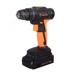Дрель-шуруповерт аккумуляторная ДА-18Л-2КУ/Б (2,0 А/ч) (бесщеточный двигатель)