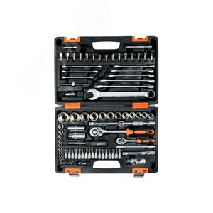 Набор инструментов Вихрь АВТО, 1/2 , 1/4 , CrV, в кейсе 82 предмета