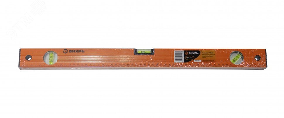 Уровень алюминиевый 600мм фрезерованный 3 глазка