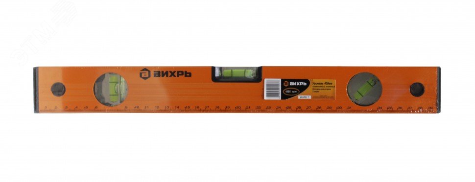 Уровень алюминиевый 400мм фрезерованный 3 глазка