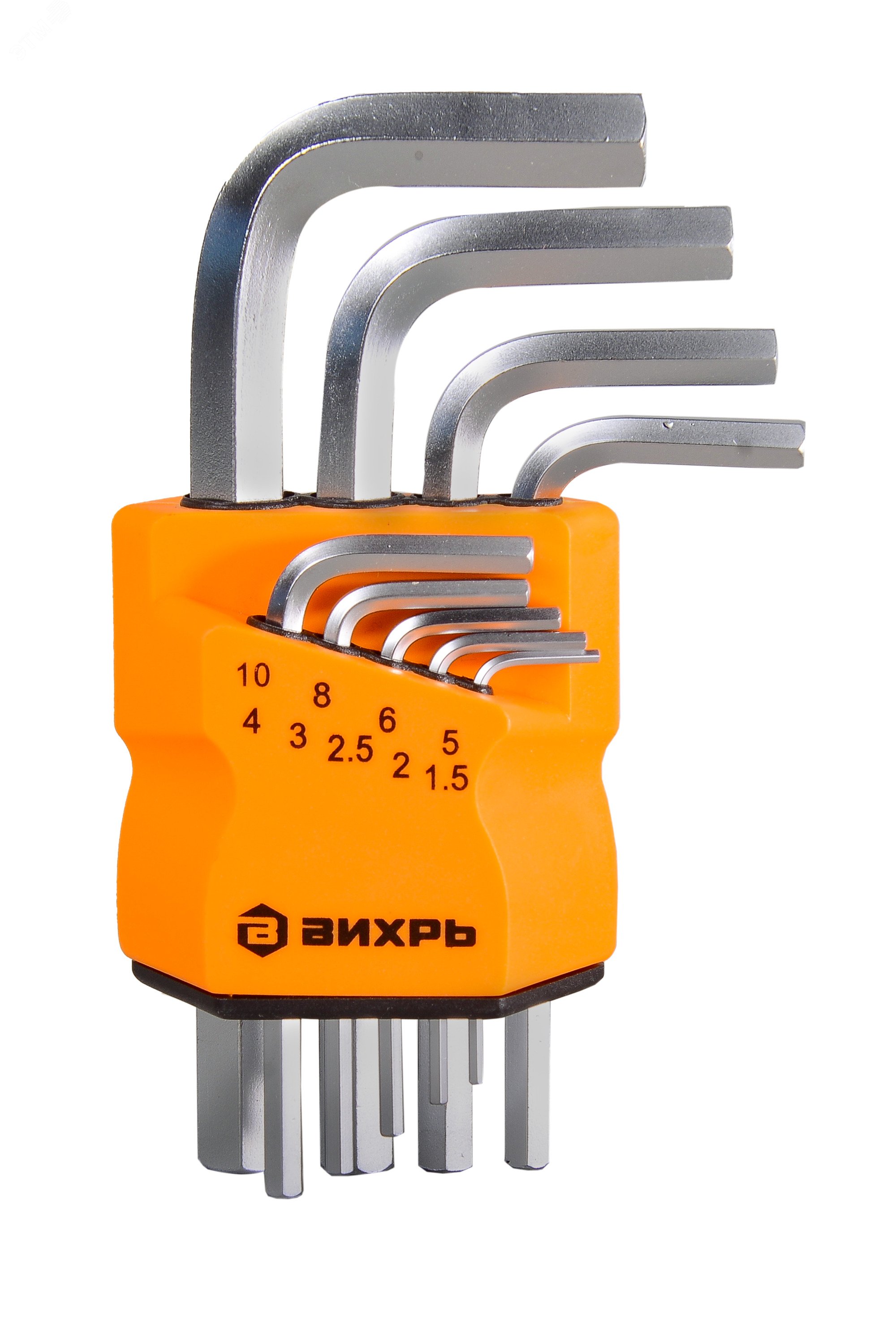 Набор ключей имбусовых HEX,9 ,1.5-10 мм