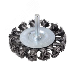 Щётка для дрели плоская, крученая, 75 мм