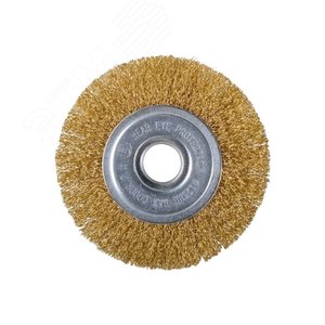 Щётка для УШМ плоская, латунированная, 125 мм