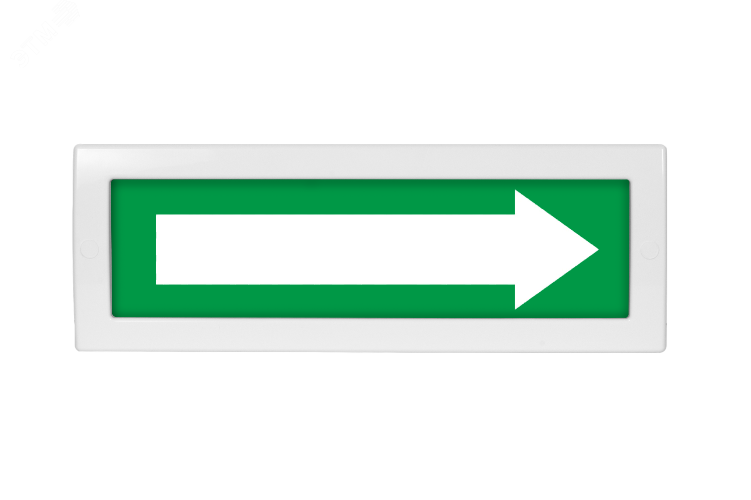 Оповещатель светозвуковой Молния-24-З Стрелка вправо зеленый фон