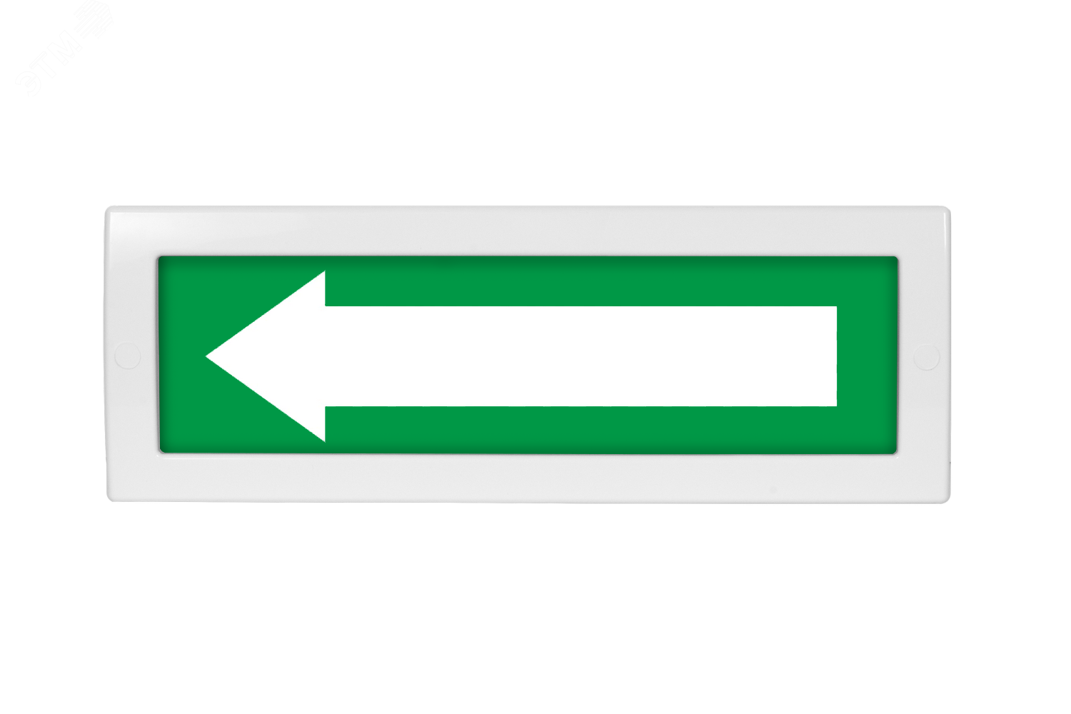 Оповещатель светозвуковой Молния-12-З Стрелка влево зеленый фон