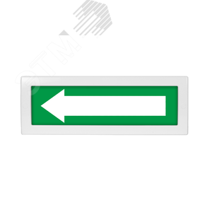 Оповещатель светозвуковой Молния-12-З Стрелка влево зеленый фон