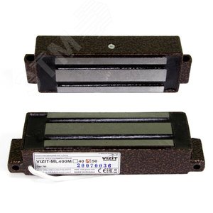 Замок электромагнитный (12VDC, 0,6А, 400кг),встроенный модуль перемагничивания, монтажный комплект, уголок 40х50мм., толщина уголка 4мм.