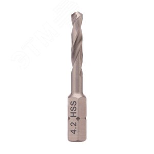 Сверло по металлу Hex-1/4'' 4,2x45/20мм h8 3xD HSS-G 118 градусов