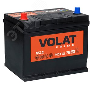 Аккумулятор автомобильный VOLAT Prime Asia 75Ah L+ (нижний борт)