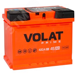Аккумулятор автомобильный VOLAT Prime 45Ah R+ (низкий)