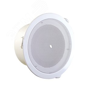 Потолочный громкоговоритель с огнезащитным колпаком 6 Вт/3 Вт, диапазон частот 100-15 000 Гц, белый
