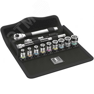 Набор с трещоткой 8100 SA 12 HF Zyklop Metal Switch переключение реверса привод 1/4 13 предметов комплектация: 1x 8004 A Zyklop Metal трещотка переклю