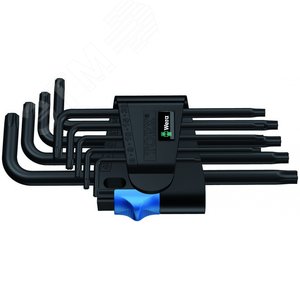 Набор Г-образных ключей с фиксацией крепежа 967/9 TX HF TORX 1 BlackLaser TX 8 - TX 40 9 предметов