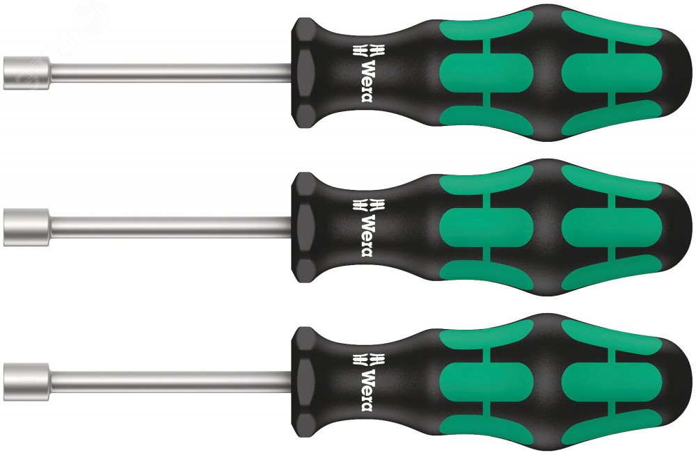 Набор торцевых отвёрток сантехнический 3 предмета комплектация 3x 395 HO Отвёртка торцевая: 10.0x90 13.0x90 7/16x90. 395 HO/3