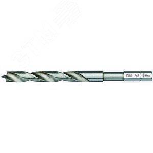 Насадка-сверло 849/1 HSS спиральное по дереву хвостовик 1/4 C 6.3 10 x 120 мм