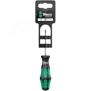 Отвертка крестовая 355 PZ SB PZ 0 x 60 мм с держателем-еврослот