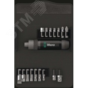 Набор бит с винтовертом ударным (отверткой ударной) 17 предметов. 2090/17