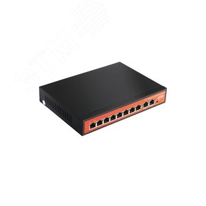 Коммутатор неуправляемый PoE 10 портов, 8хPoE 10/100 Мб/с, 2хRJ45, 120 Вт