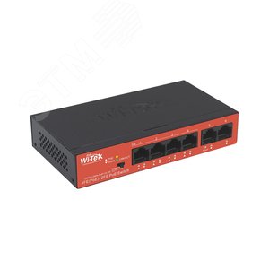 Коммутатор неуправляемый PoE 6 портов, 4хPoE 10/100 Мб/с, 2хRJ45, 40 Вт