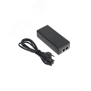 Инжектор PoE 2хRJ45 100/1000 Мб/с, 802.3af/at, до 24 Вт, DC 48В