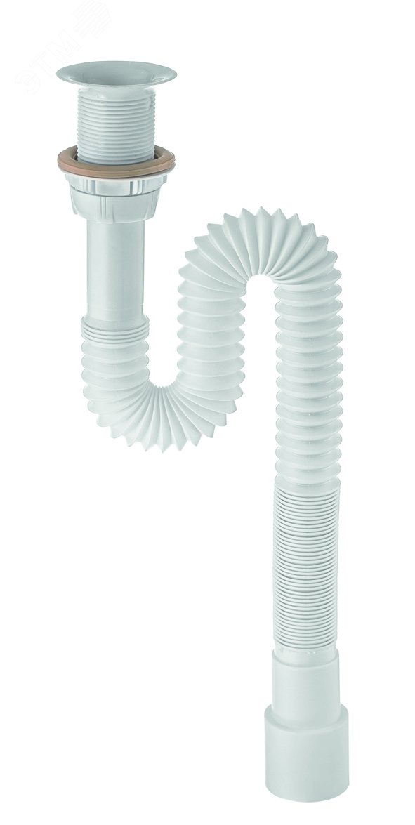 Сифон гофрированный для раковины 1'1/4 х 40/50 мм L800 мм выпуск пластик