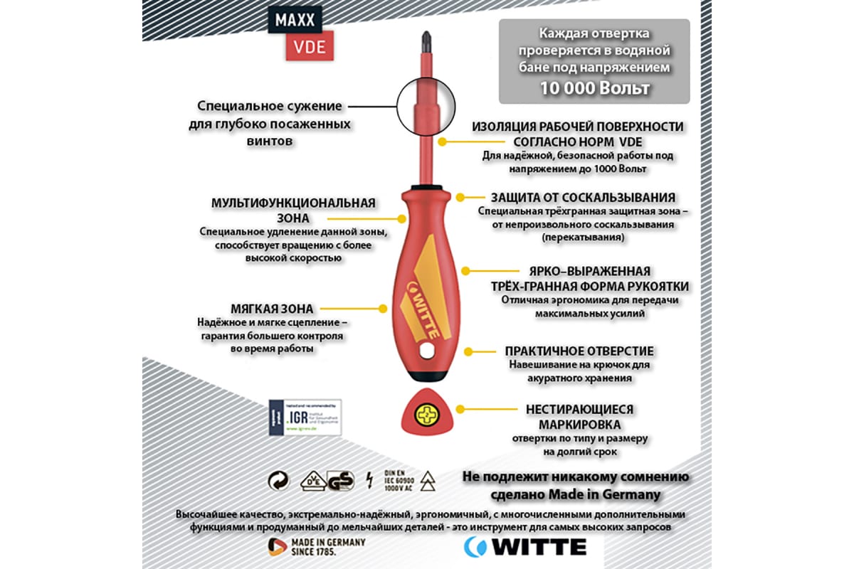 Набор диэлектрических отверток MAXX VDE PH/SL/индикатор 7 шт