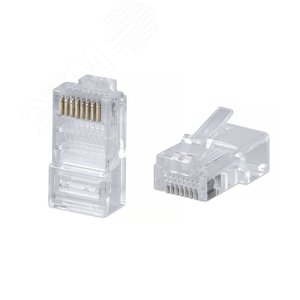 Коннектор RJ-45 под витую пару категория 5e неэкранированный универсальный (100 шт в упак.) WRline