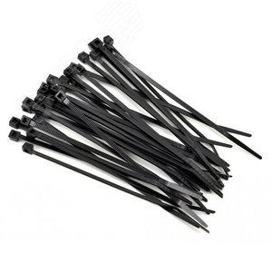 Стяжка-хомут 3.6х250 мм. кабельная нейлоновая 6.6.неразъемная. цвет черный (100шт)