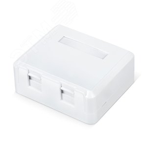 Корпус настенной розетки для установки 2-х вставок типа Keystone Jack цвет белый WRline