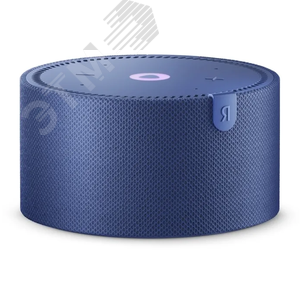 Станция Яндекс Мини Плюс Синяя без часов (Умная колонка с голосовым помощником). Подписка 1 мес. Яндекс. Плюс Мульти в подарок.