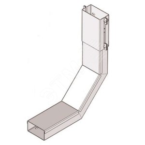 Короб для поворота трассы вверх на 90 У1107 100х100-90х1,0 УХЛ1, оцинкованный лист(толщина покрытия10...18мкм), S1,0
