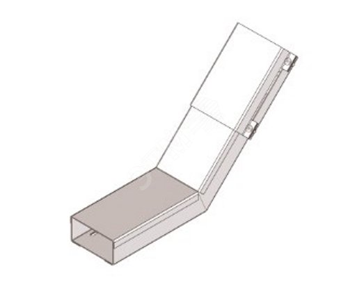 Короб для поворота трассы вверх на 45 У1119 100х100-45х1,0 УХЛ1, оцинкованный лист(толщина покрытия10...18мкм), S1,0