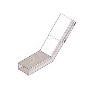 Короб для поворота трассы вверх на 45 У1119 100х100-45х1,0 УХЛ1, оцинкованный лист(толщина покрытия10...18мкм), S1,0