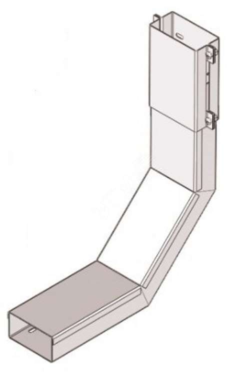 Короб для поворота трассы вверх на 90 У1107 100х50-90х1,0 УТ1,5, оцинкованный лист, S1,0