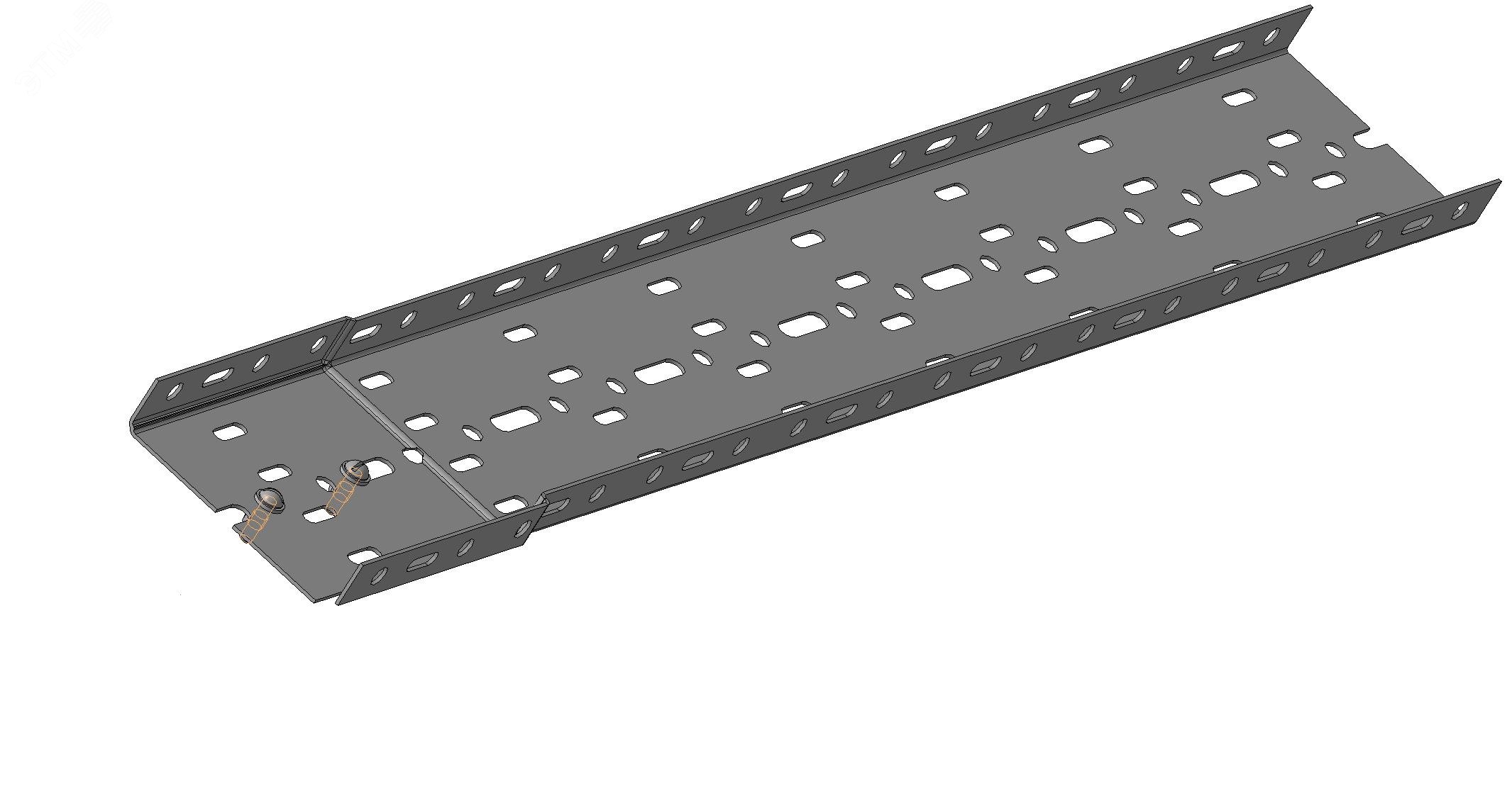 Секция прямая НЛ10-П1,87 УТ1,5 100х24х1865, горячее цинкование(толщина покрытия 40 -120 мкм) S1,5