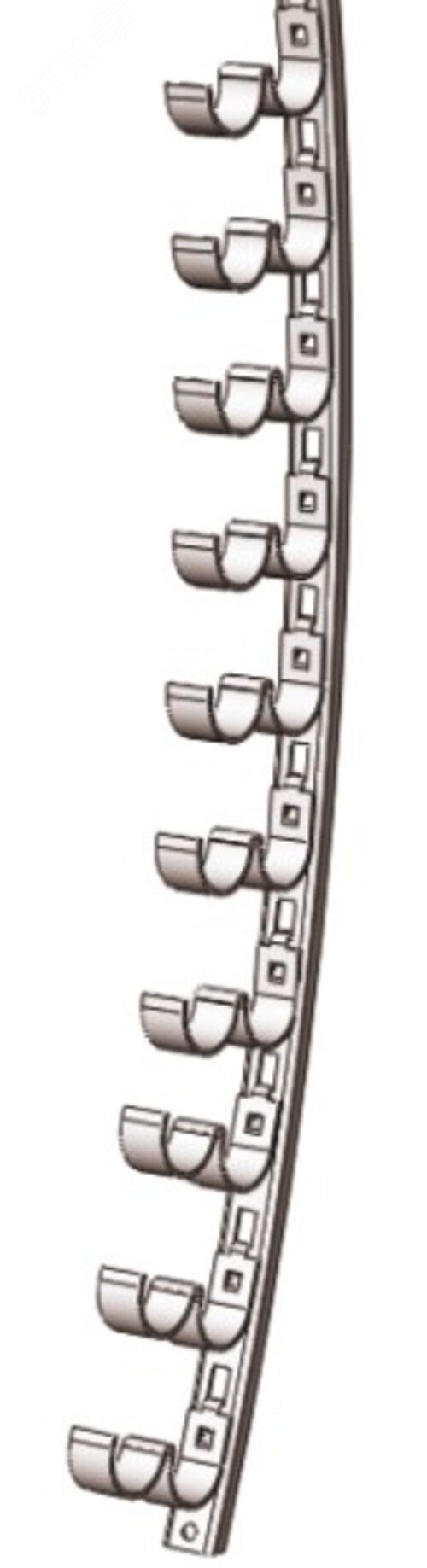 Кронштейн рожковый криволинейный  Р2К4 с 4 рожками, У3, лак, S3,0, L565