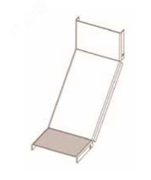 Крышка  лотка КЛП 100х100-90 У3 для поворота трассы вверх на 90, окрашенная, S1,5