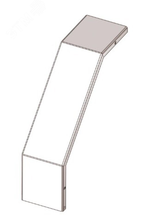 Крышка лотка КЛС 75х50-90 У3 для поворота трассы вниз на 90, окрашенная,  S1,5