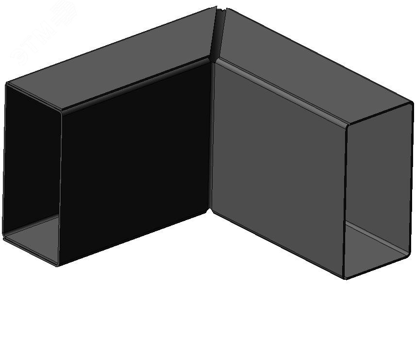 Поворот 90 град. ЛМ60 наружный УТ1.5 с крышей