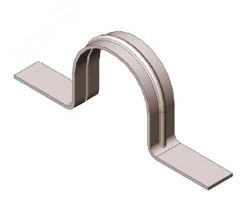 Скоба металлическая 89мм двухлапковая К148П гальванопокрытие