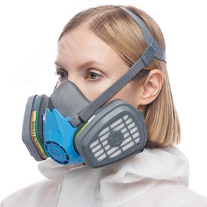 Респиратор в комплекте с фильтрами UNIX 1000 А1В1Е1К1 с Р1 (3 рост)