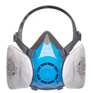 Респиратор в комплекте с фильтрами UNIX 1000/203 марки Р3 R D (3 рост)