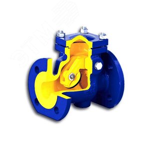 Клапан обратный чугунный поворотный 302A 100 Ру16 Тмакс 300С фланцевый заслонка нерж