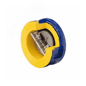 Клапан обратный чугунный двухстворчатый 407A 80 Ру16 Тмакс 100С межфланцевый створки чугун